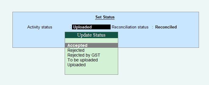 Status recollection (सुलह की स्थिति) विकल्प