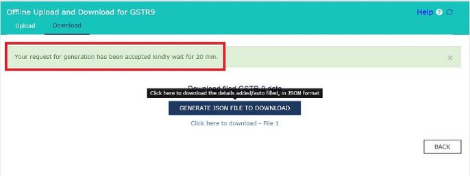 जीएसटी पोर्टल पर JSON फाइल डाउनलोड करने की समय-सीमा 