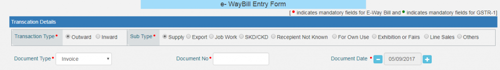 How to Generate e waybill, step 4