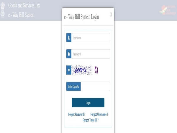 E-way bill generation process step 2